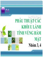 phẫu thuật các khối u lành tính vùng hàm mặt