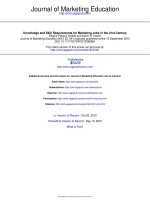 Journal of marketing education 2010 pefanis schlee