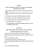 vốn và hiệu quả sử dụng vốn của công ty TNHH XNK VŨ CHÂU