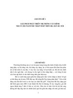 GIẢI PHÁP PHÁT TRIỂN THỊ TRƯỜNG tài CHÍNH NHÀ ở CHO NGƯỜI THU NHẬP THẤP TRÊN địa bàn hà nội