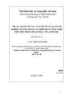 Nghiên cứu ứng dụng các thiết bị và công nghệ tiên tiến trong đo lường và y tế