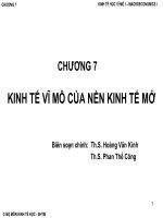 chương 7 kinh tế vĩ mô của nền kinh tế mở