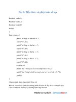 biểu thức và phép toán số học