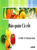 Bảo quản cà rốt