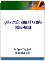 Bài giảng sức khỏe và an toàn nghề nghiệp bài 6   ths  nguyễn thúy quỳnh