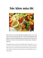 bí quyết đề có sức khỏe tốt mùa thi