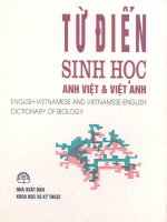 TỪ ĐIỂN SINH HỌC ANH VIỆT VÀ VIỆT ANH