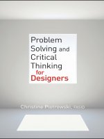 problem solving and critical thinking for designers