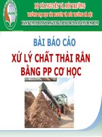 báo cáo xử lý chất thải rắn bằng phương pháp cơ học