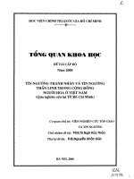 Tín ngưỡng thánh nhân và tín ngưỡng thần linh trong cộng đồng người hoa ở việt nam 