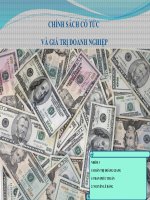 chính sách cổ tức và giá trị doanh nghiệp