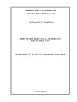 THIẾT KẾ ĐIỀU KHIỂN CHO CÁC BỘ BIẾN ĐỔI  ĐIỆN TỬ CÔNG SUẤT  MÔ HÌNH HÓA VÀ THIẾT KẾ CÁC MẠCH VÒNG ĐIỀU CHỈNH