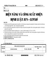 công suất  định luật jun lenxo