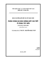 Báo cáo khoa học : Phân vùng dự báo chi tiết động đất ở vùng Tây Bắc