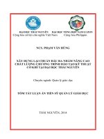   xây dựng chuẩn đầu ra nhằm nâng cao chất lượng chương trình đào tạo kỹ thuật cơ khí tại đại học thái nguyên