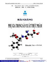 Phụ gia trong sản xuất thực phẩm