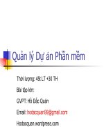 Quản lý dự án phần mềm