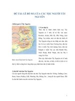 Đề tài: Lễ bỏ mả của các tộc người Tây Nguyên