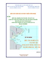 điều tra, nghiên cứu tảo độc gây hại ở một số vùng nuôi trồng thuỷ sản tập trung ven biển, đề xuất giải pháp phòng ngừa, giảm thiểu những tác hại do chúng gây ra - điều tra nghiên cứu tảo độc hại vùng nuôi trồng thuỷ sản ven