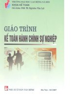Giáo trình kế toán hành chính sự nghiệp