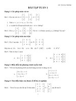 Bài tập toán III Đại Số Tuyến Tính