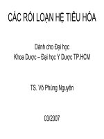 Các rối loạn hệ tiêu hóa TS võ phùng nguyên