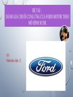 bài thảo luận quản trị chuỗi cung ứng Ford