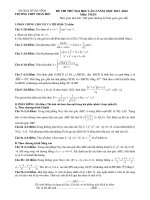 Đề thi thử Trần Phú, Hà Tĩnh lần 2 năm 2014