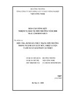 Điều tra, đánh giá thực trạng môi trường trong ngành sản xuất đúc, nhiệt luyện và đề xuất giải pháp cải thiện