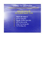 quyền và nghĩa vụ của cổ đông - luận văn, đồ án, đề tài tốt nghiệp