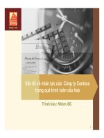 tiểu luận vấn đề về nhân lực của công ty coninco trong quá trình toàn cầu hoá