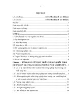 Nghiên cứu giải pháp nhằm phát triển nông nghiệp theo hướng sản xuất hàng hoá ở huyện bắc quang  hà giang trong điều kiện hội nhập kinh tế quốc tế