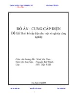 đồ án cung cấp điện cho một xưởng sản xuất công nghiệp