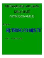 báo cáo hệ thống cơ điện tử