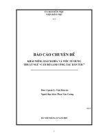 Khái niệm, giải nghĩa và việc sử dụng thuật ngữ 'cán bộ làm công tác dân tộc'