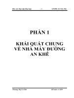 Báo cáo kiến tập vốn bằng tiền tại nhà máy đường An khê