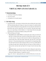 Bài thực hành Số 4:  Virtual private database - Phần 1