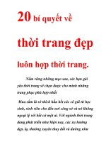 Những bí quyết mặc đẹp