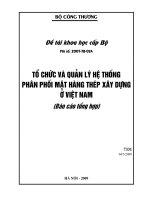 Đề tài : Tổ chức hệ thống phân phối mặt hàng phân bón ở việt nam