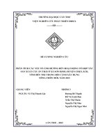 Phân tích các yếu tố ảnh hưởng đến hoạt động tổ hợp tác sản xuất CAT ở xã Sơn Định, huyện Chợ Lách, tỉnh Bến Tre trong bối cảnh xây dựng nông thôn mới, năm 2013