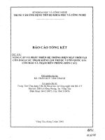 Nâng cấp và phát triển hệ thống điện mặt trời tại côn đảo (các trạm kiểm lâm vườn quốc gia côn đảo và trạm biên phòng hòn cau)