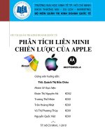 Báo cáo đề tài Quản trị kinh doanh quốc tế: Phân tích liên minh chiến lược của Apple