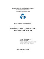 Luận văn nghiên cứu sản xuất ethanol nhiên liệu từ rơm rạ   tài liệu, ebook, giáo trình