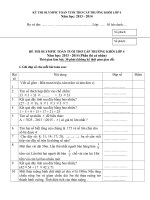 Kỳ thi olympyc toán tuổi thơ lớp 4  vòng 3