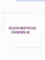 Bài giảng HIGH VOLTAGE - Chương 1 Cơ sở vật lý của hiện tượng phóng điện trong chất khí - Kỹ thuật điện cao áp