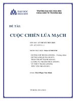 Bài tập nhóm cuộc chiến lúa mạch (lý thuyết trò chơi)