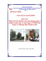 Đồ án môn sản xuất sạch hơn Phân tích tài chính trong việc phòng ngừa ô nhiễm ở nhà máy xi mạ-công ty TNHH Sản Xuất và Thương Mại Thanh Luân