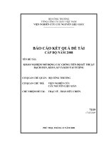 KHẢO NGHIỆM MỞ RỘNG CÁC GIỐNG TIẾN BỘ KỸ THUẬT BẠCH ĐÀN, KEO LAI VÀ KEO TAI TƯỢNG
