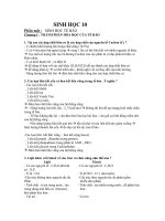 câu hỏi chọn lọc sinh học