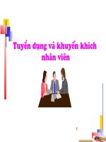 Tuyển dụng khuyến khích đánh giá nhân viên